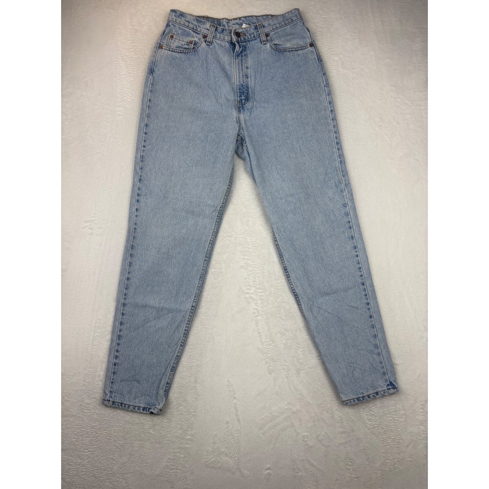 Vintage Levis 521 Womens 14 Jeans Light Festival Wash USA Made Light Indigo Blue